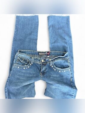 Y2K lowrise rhinestone & studded jeans🎀